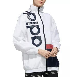 Adidas Women's White Authentic Zipper Front Track Jacket